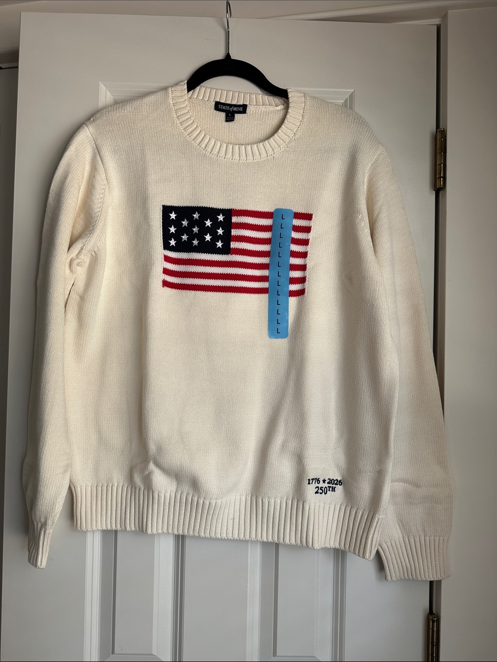 State of Mine Sweater with American Flag Motif Exclusive for 250th Anniversary